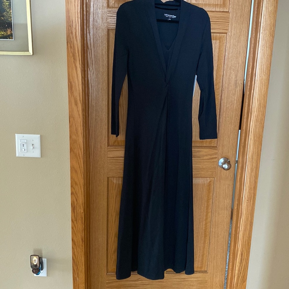COPY - Soft surroundings v neck knot waist maxi dress